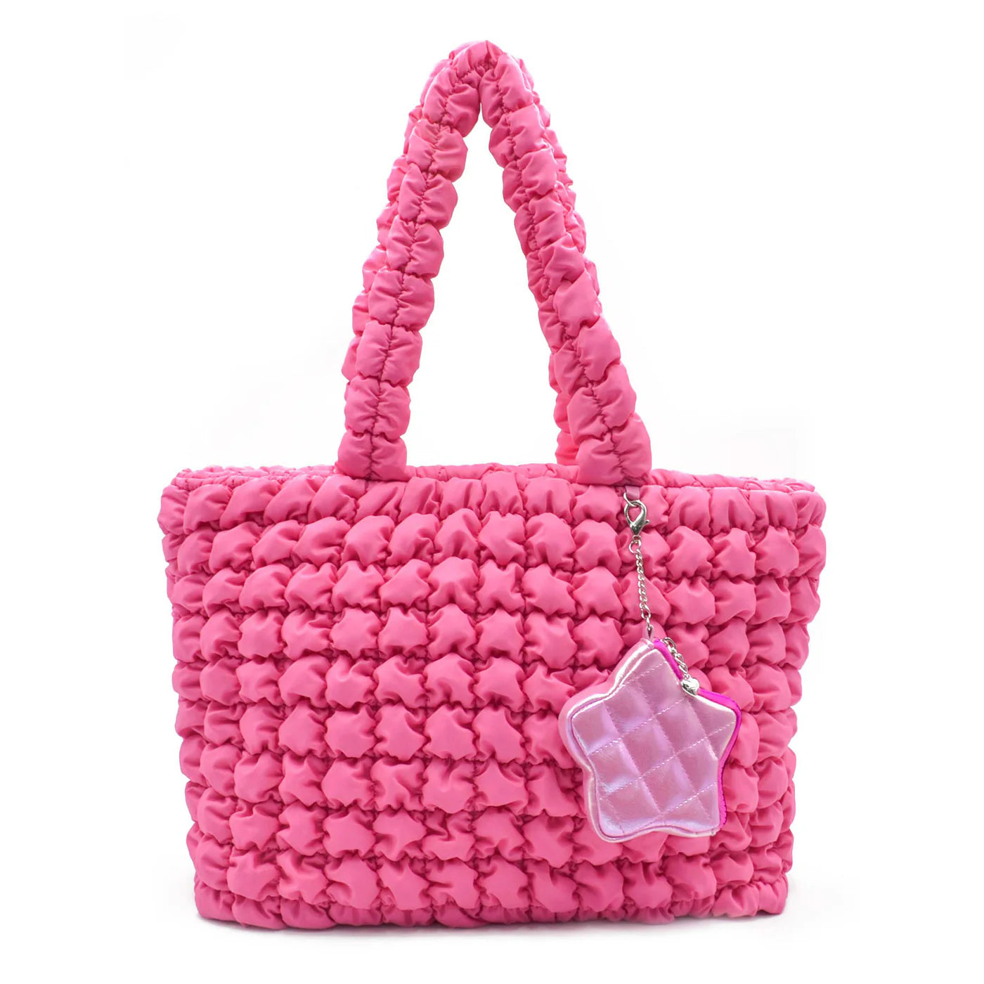 Quilted Scrunchies Large Tote Bag with Star Coin Purse