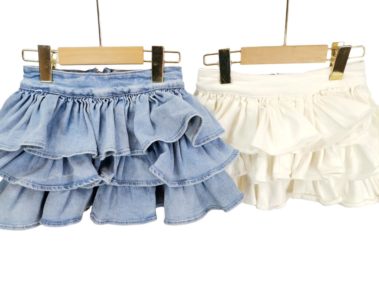 Ruffle Denim Skort