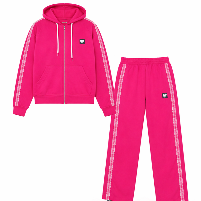 Girls Heart Lace Tracksuit
