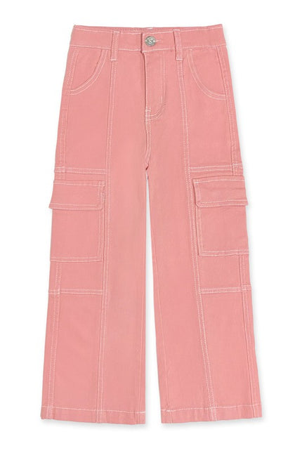 Pink Stretch Cargo Pants