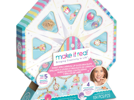 Sweet Spin Carnival Lip Gloss Bracelets