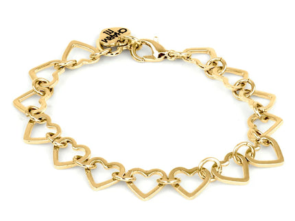 Gold Heart Chain Bracelet