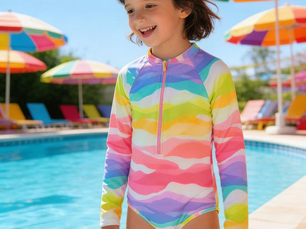 Rainbow Long Sleeve Swimsuit