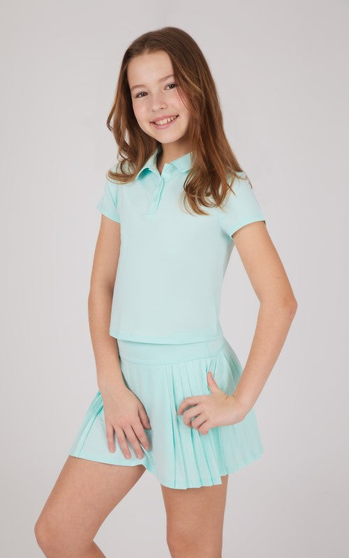Aqua Prep Tennis Pleated Set