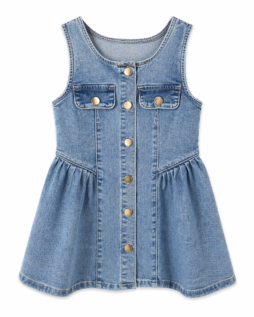 Girls Denim Skater Dress