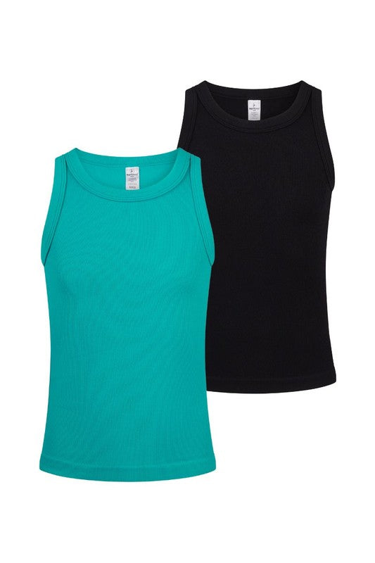 Ribbed Seamless Essential Tank - 2 Pack