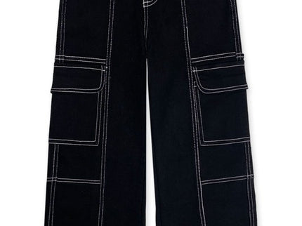 Black Stretch Cargo Pants