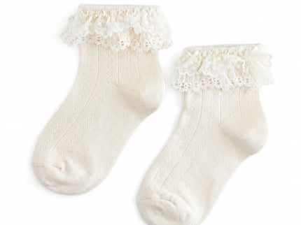 Lace Bobby Socks - Ivory