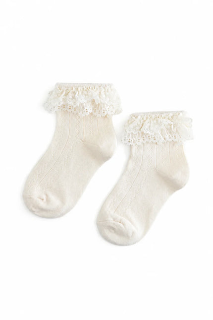 Lace Bobby Socks - Ivory