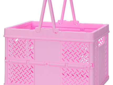 Small Pink Foldable Storage Crate