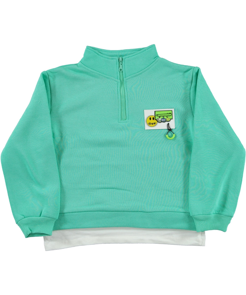 Half-Zip Smiley Sweatshirt