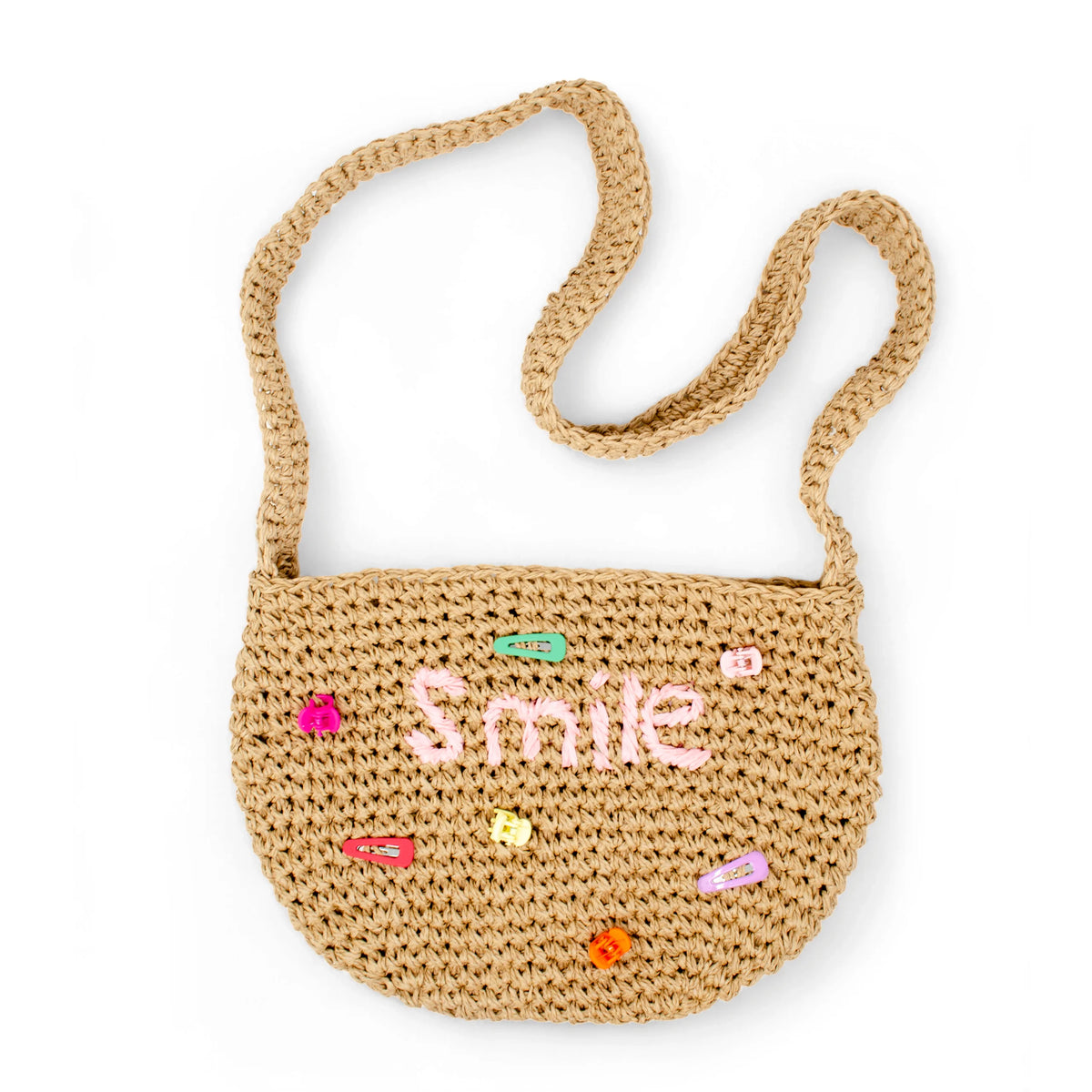 Girls Smile Straw Bag