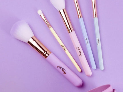 Oh Flossy 5 Piece Rainbow Makeup Brush Set