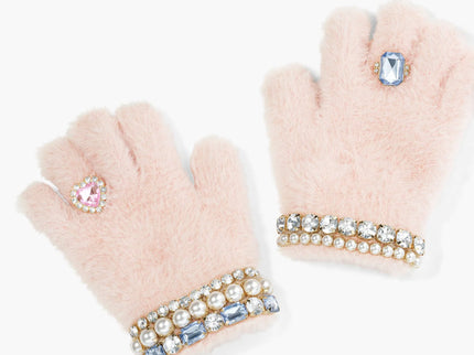Cotton Candy Jeweled Gloves