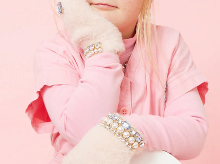 Cotton Candy Jeweled Gloves