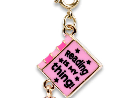 Gold Book Charm