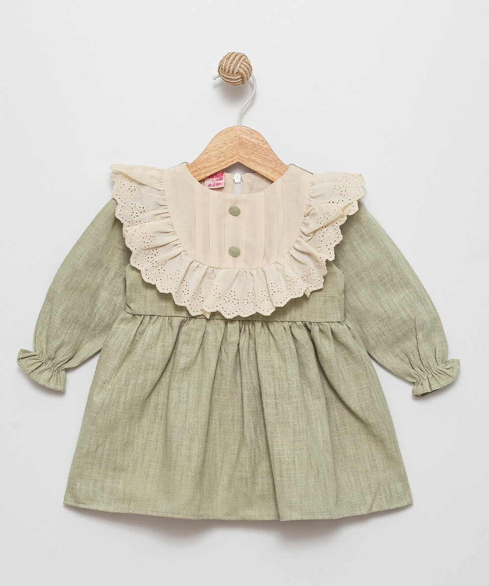 Vintage Ruffle collar Dress