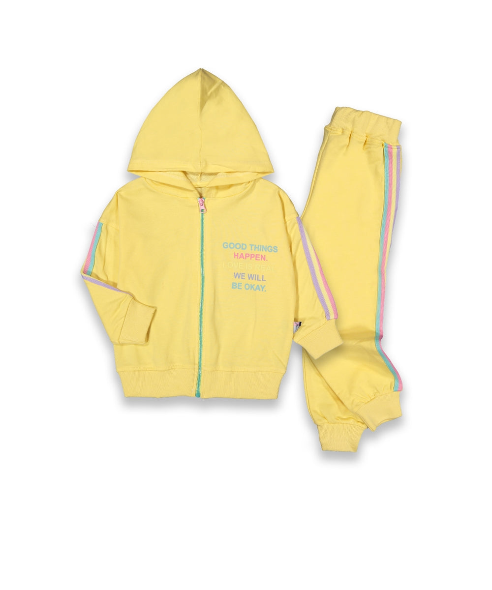 Good Vibes Hoodie Set Yellow