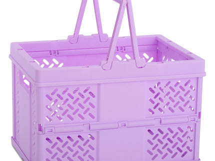 Small Purple Foldable Storage Crate