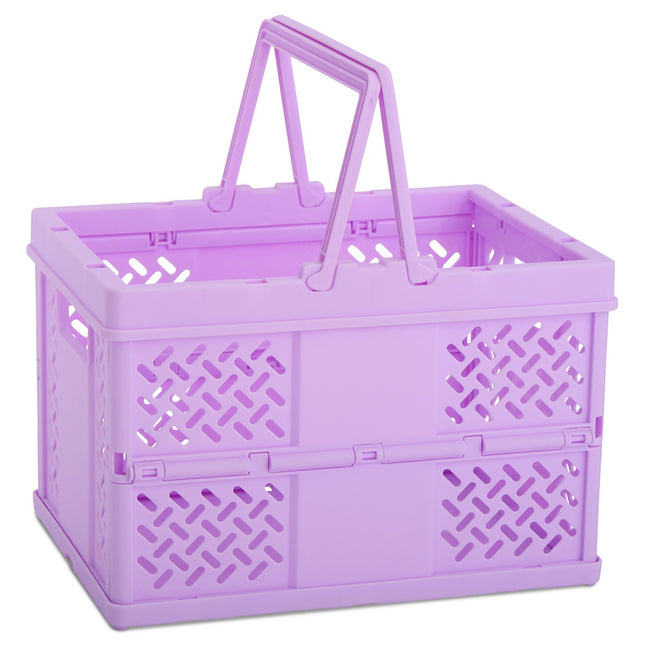 Small Purple Foldable Storage Crate