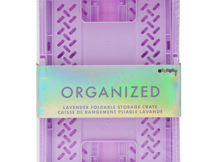 Small Purple Foldable Storage Crate