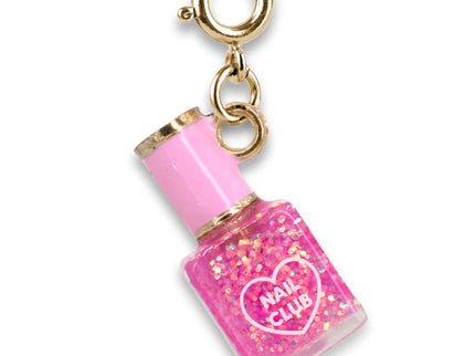 Gold Glitter Nail Polish Charm