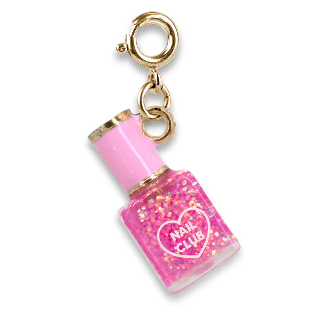 Gold Glitter Nail Polish Charm