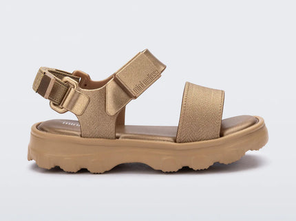 Mini Melissa Kick Off Gold Sandals
