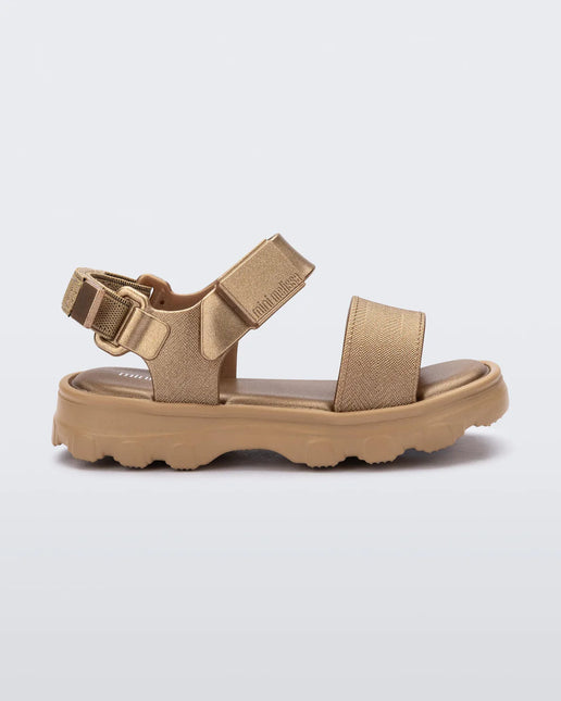 Mini Melissa Kick Off Gold Sandals