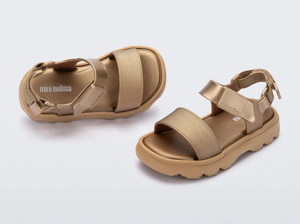 Mini Melissa Kick Off Gold Sandals