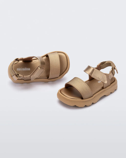 Mini Melissa Kick Off Gold Sandals