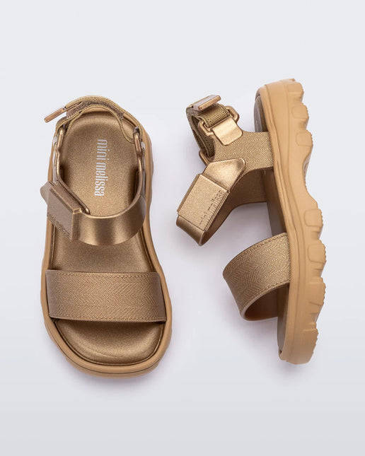 Mini Melissa Kick Off Gold Sandals