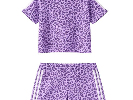 Girls Leopard Shorts Set
