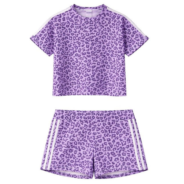 Girls Leopard Shorts Set