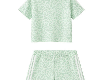 Girls Leopard Shorts Set