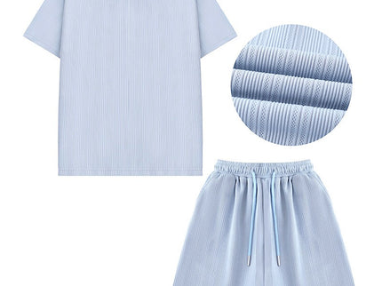 Boys Ribbed Detailed Shorts Set
