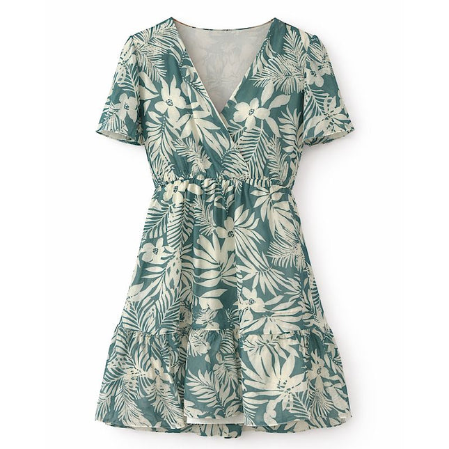 Tropical Wrap Dress