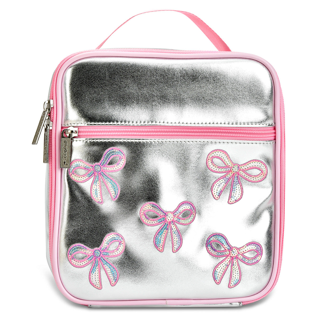 Silver Glitter Bow Dream Lunch Tote