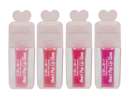 4 pc Heart Pop Lip Gloss Set
