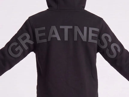 Boys Hooded Greatness Sweat Top Black