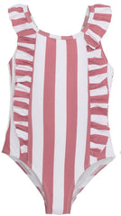 Rosy Ruffle Swimwear
