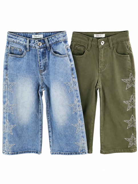 Star Girl Wide Leg Jeans