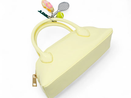 Yellow Sporty Charm Top Handle Bag