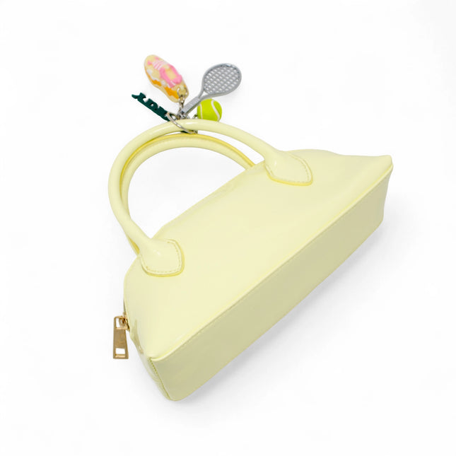 Yellow Sporty Charm Top Handle Bag