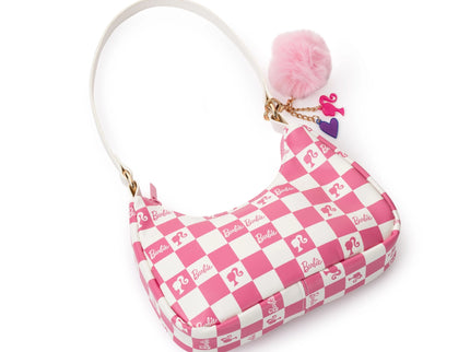 Barbie™ Pink Checkered Kids Hobo Handbag