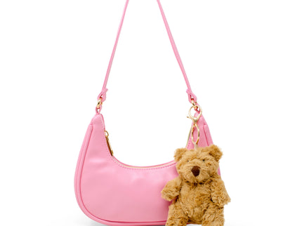 Pink Teddy Charm Shoulder Bag