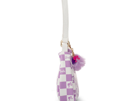 Barbie™ Purple Checkered Kids Hobo Handbag