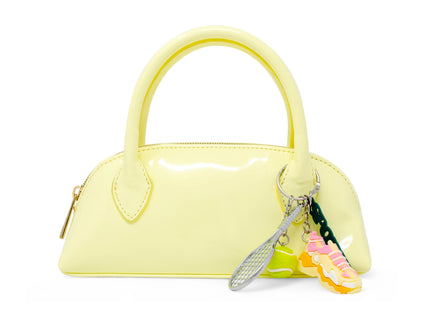 Yellow Sporty Charm Top Handle Bag