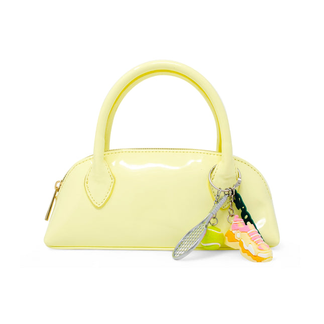 Yellow Sporty Charm Top Handle Bag