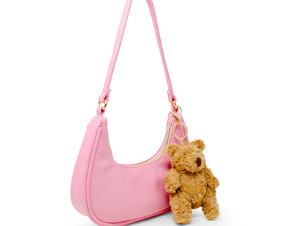 Pink Teddy Charm Shoulder Bag